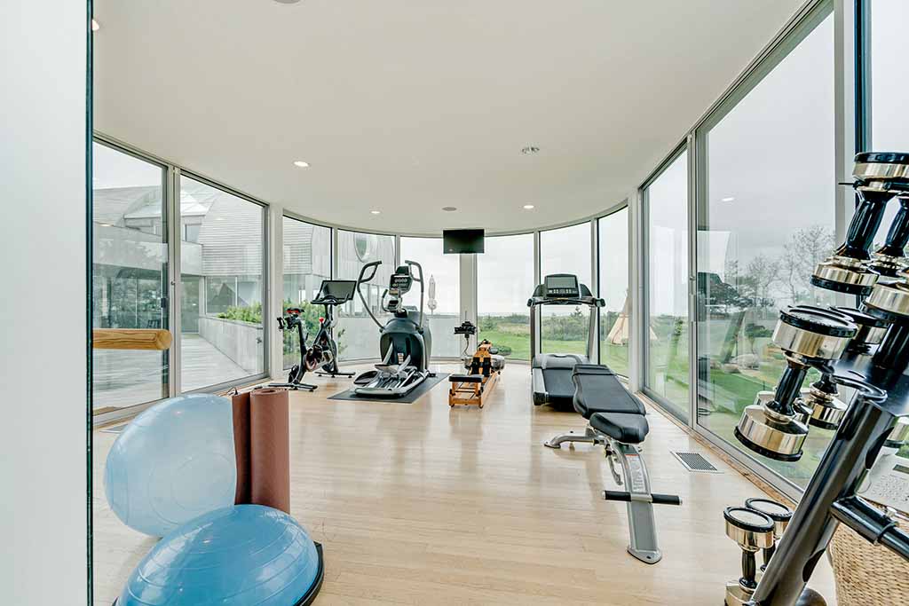 Workout Room Floor to Ceiling Windows