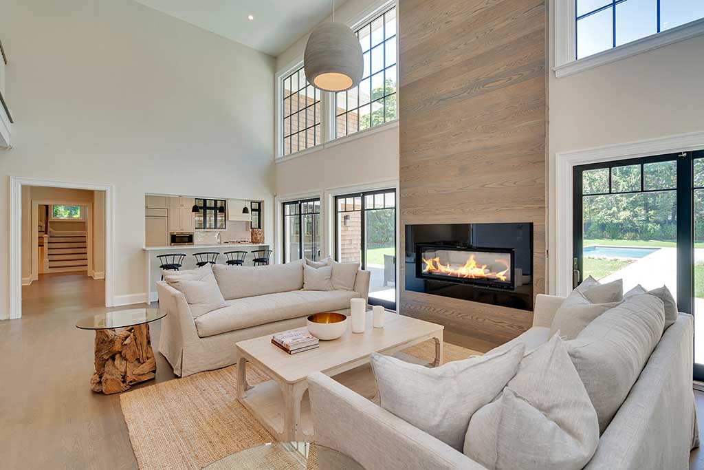 Living Room Glass Fireplace